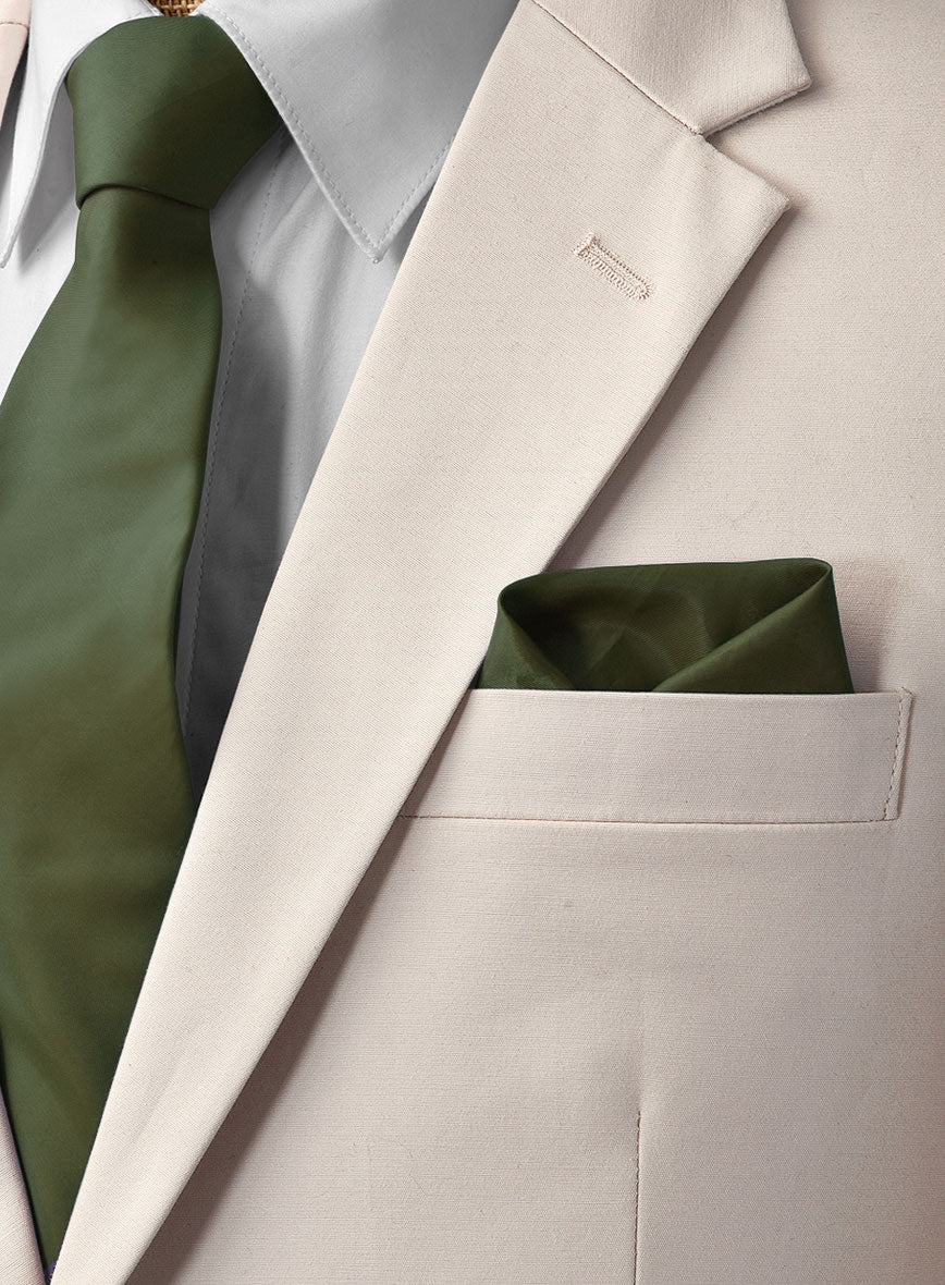 Light Beige Feather Cotton Canvas Stretch Suit II - StudioSuits