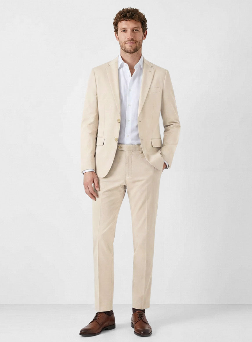 Light Beige Stretch Chino Suit - StudioSuits