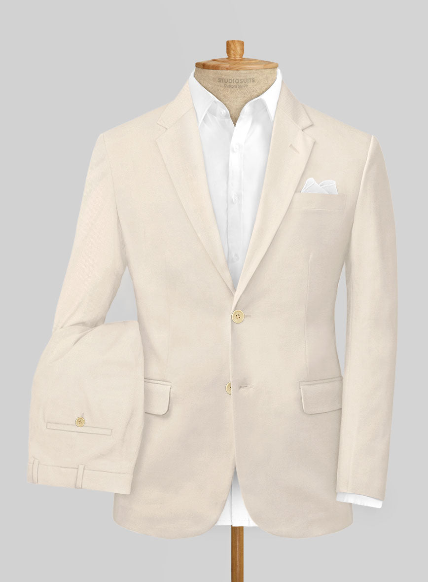 Light Beige Stretch Chino Suit - StudioSuits