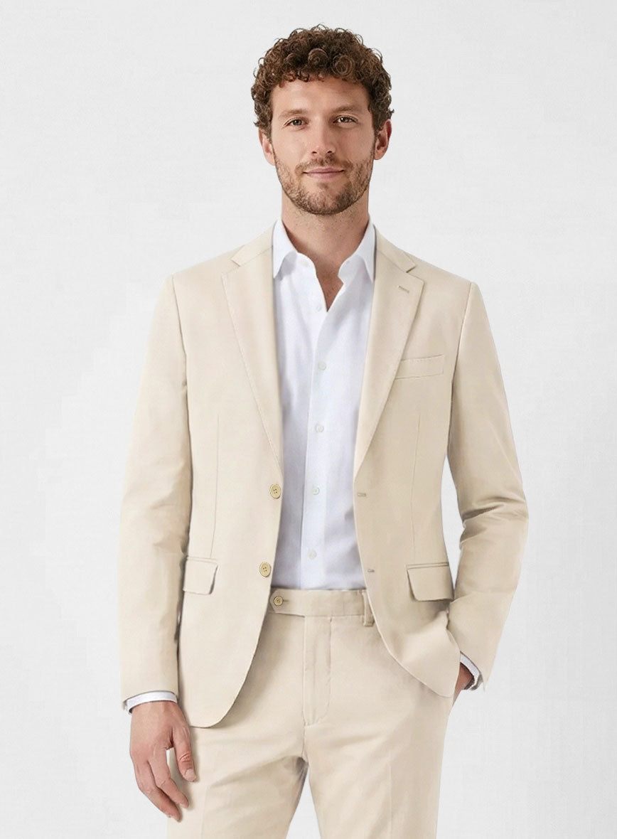 Light Beige Stretch Chino Suit - StudioSuits
