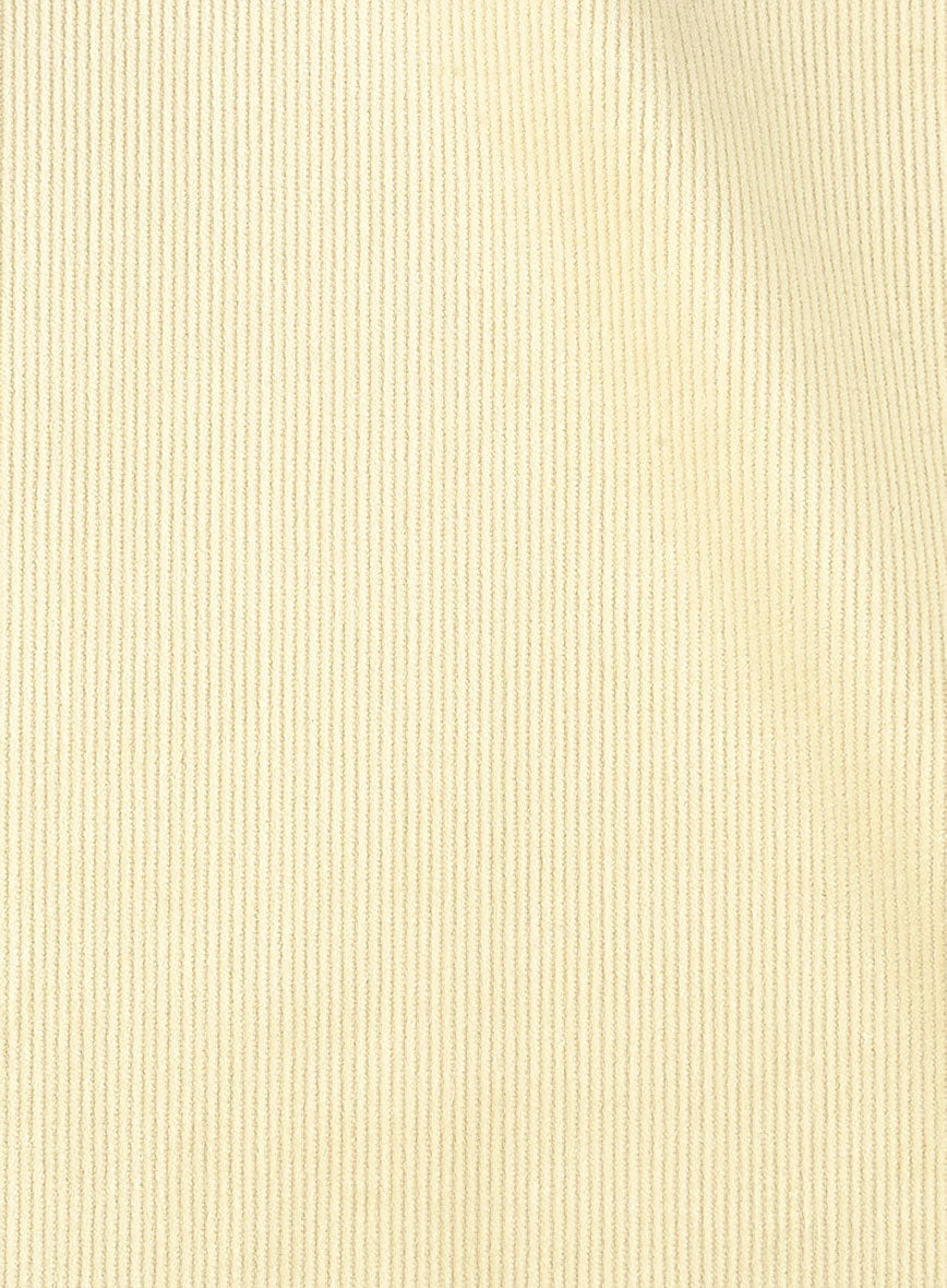Light Beige Stretch Pin Corduroy Pants - StudioSuits