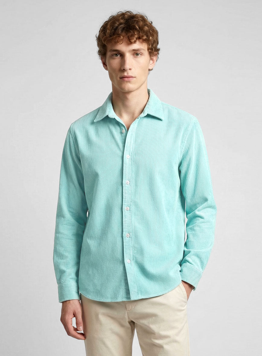 Light Blue Corduroy Shirt - StudioSuits