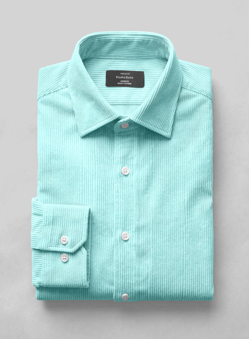 Light Blue Corduroy Shirt - StudioSuits