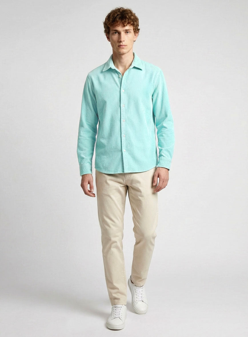 Light Blue Corduroy Shirt - StudioSuits