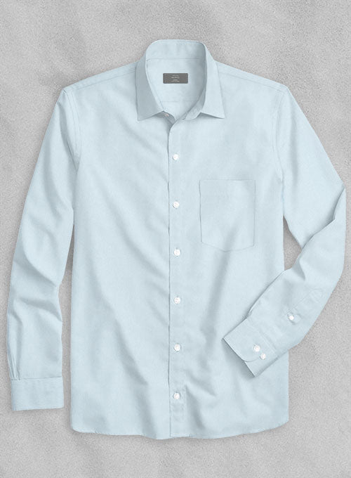 Light Blue Stretch Poplene Shirt - StudioSuits