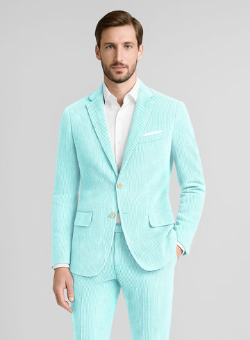 Light Blue Corduroy Jacket - StudioSuits