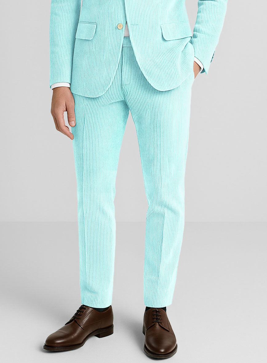 Light Blue Corduroy Pants - StudioSuits
