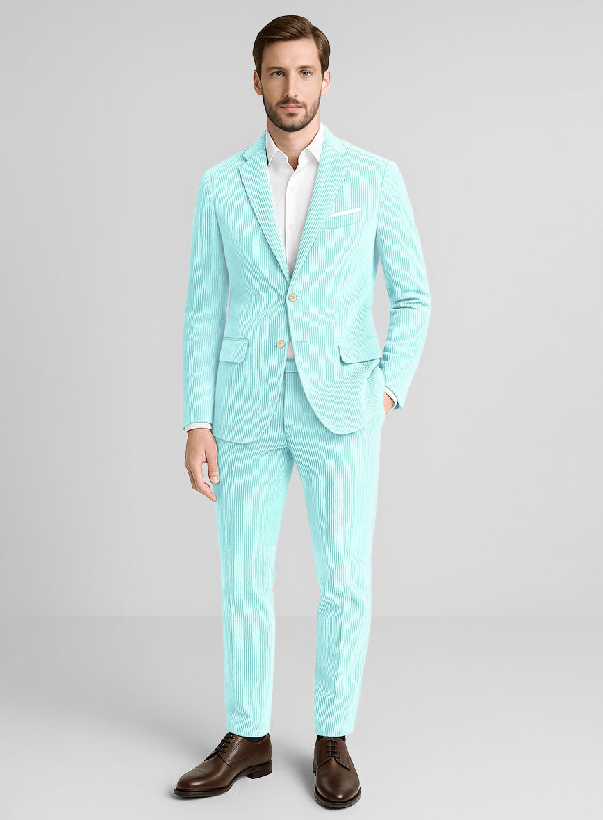 Light Blue Corduroy Suit - StudioSuits