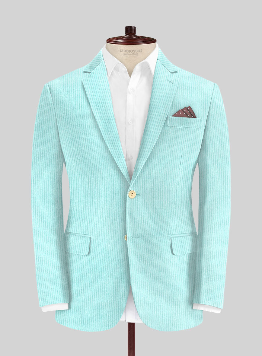 Light Blue Thick Corduroy Suit - StudioSuits
