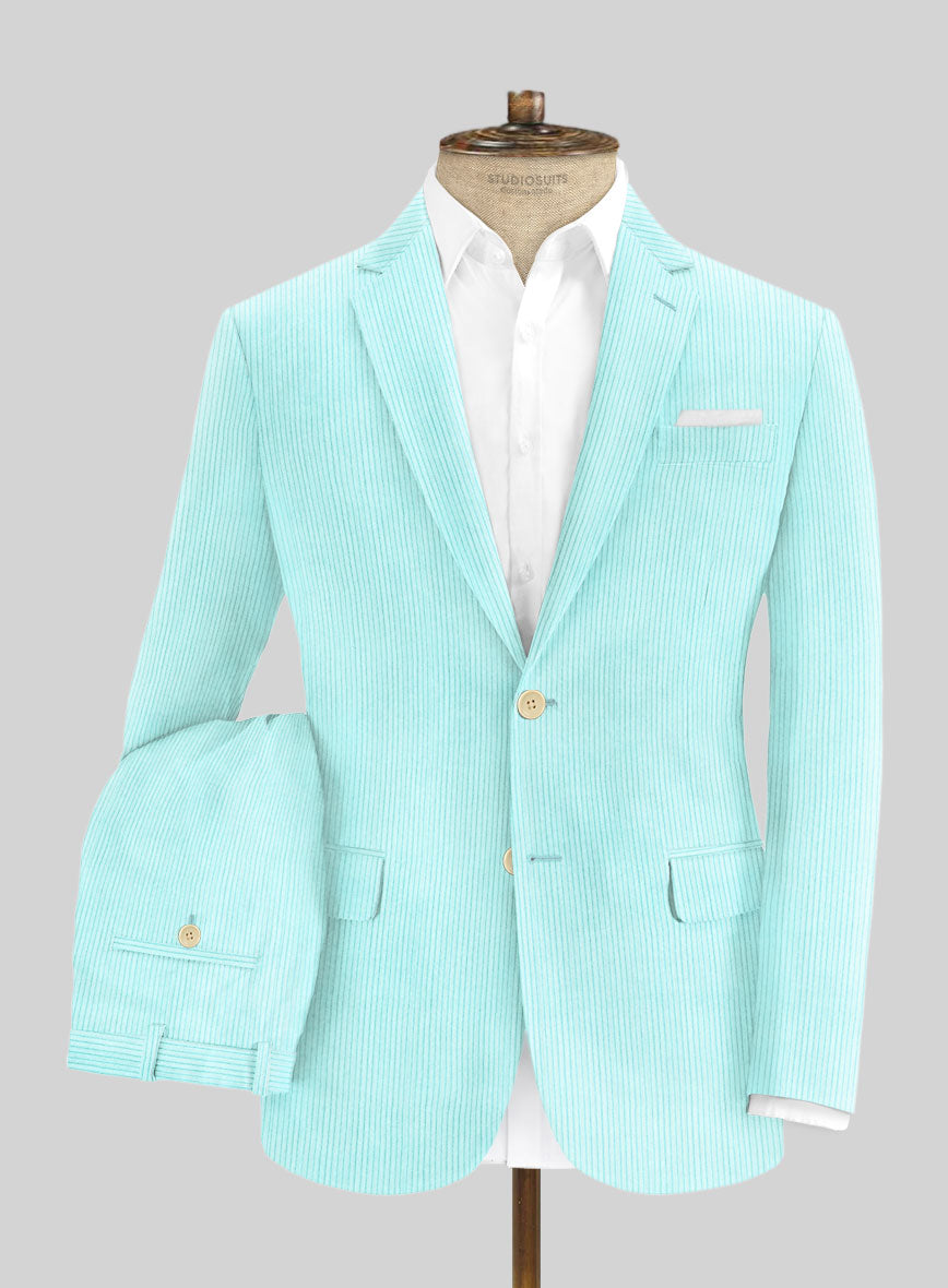 Light Blue Corduroy Suit - StudioSuits