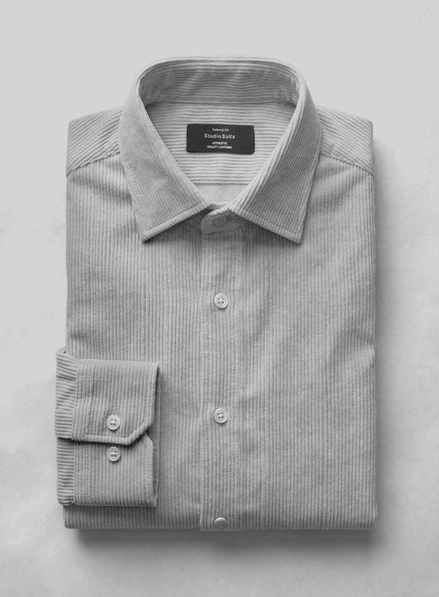 Light Gray Corduroy Shirt - StudioSuits