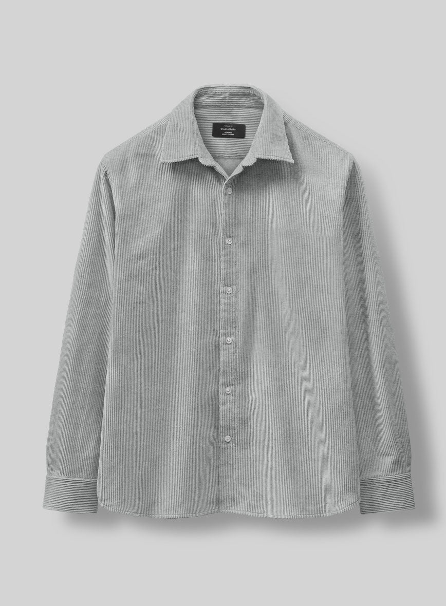 Light Gray Corduroy Shirt - StudioSuits