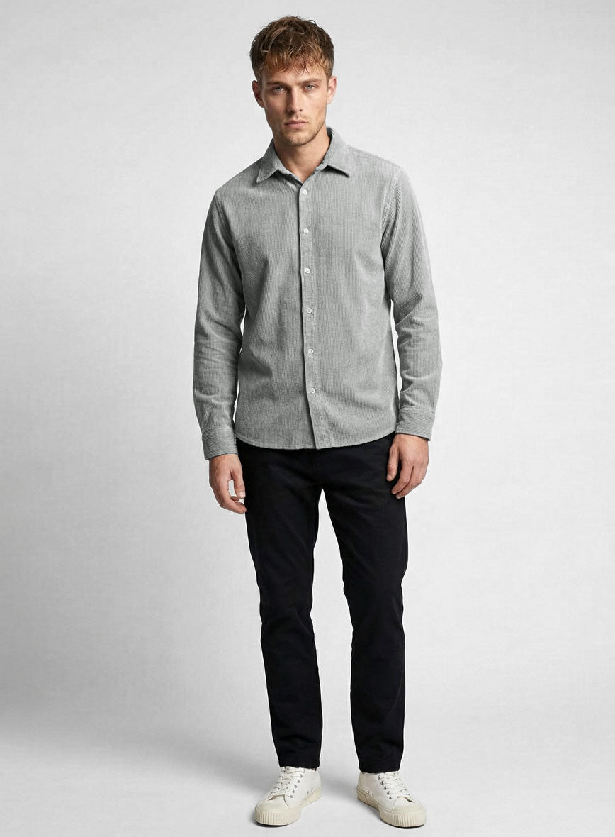 Light Gray Corduroy Shirt - StudioSuits