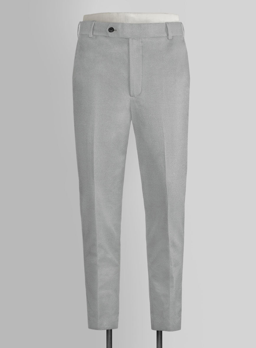 Light Gray Stretch Chino Pants - StudioSuits