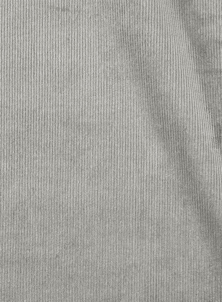 Light Gray Stretch Pin Corduroy Pants - StudioSuits