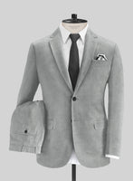 Light Gray Thick Corduroy Suit - StudioSuits