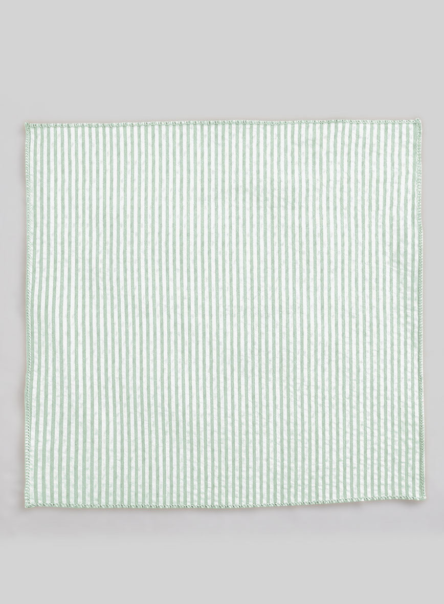 Pocket Square - Light Green Seersucker - StudioSuits