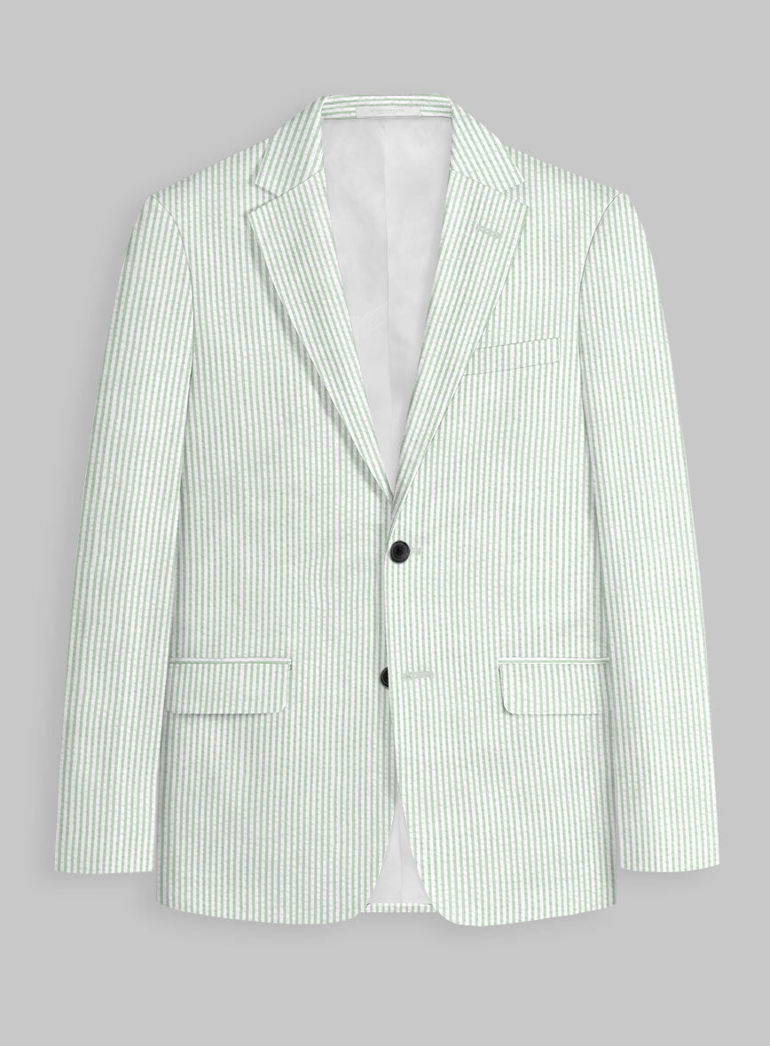 Light Green Seersucker Jacket - StudioSuits