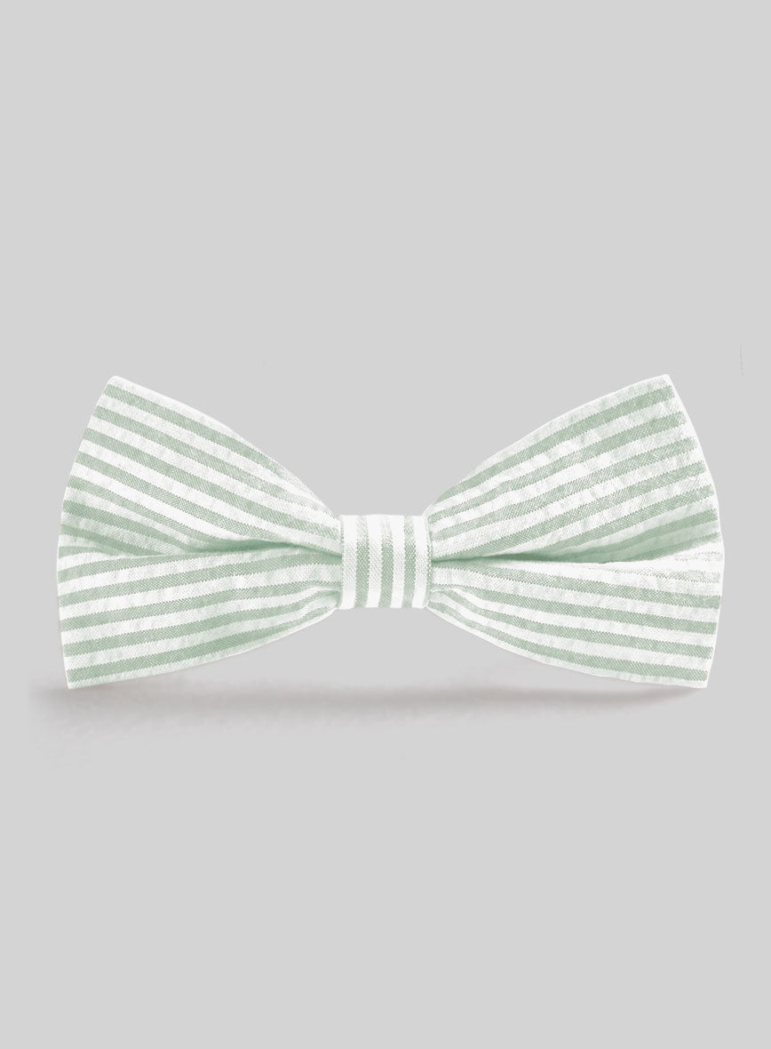 Light Green Seersucker Bow - StudioSuits