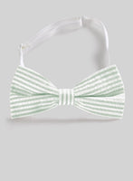 Light Green Seersucker Bow - StudioSuits