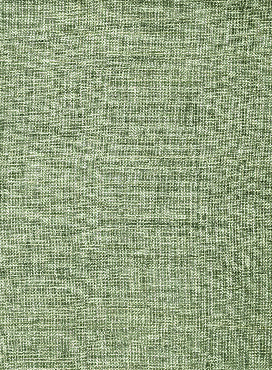 Light Green Washed Delave Linen Shirt - StudioSuits