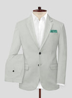 Light Gray Feather Cotton Canvas Stretch Suit - StudioSuits