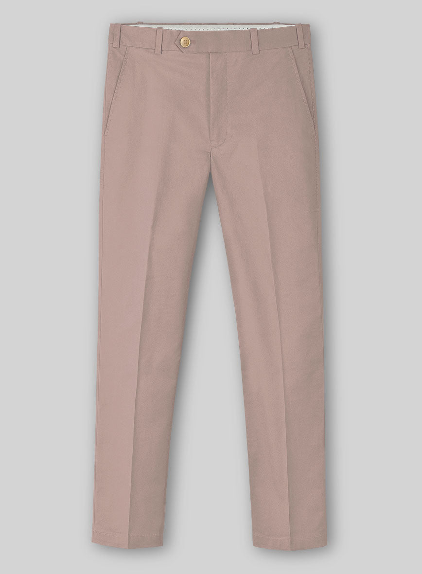 Light Mauve Stretch Chino Pants - StudioSuits