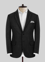 Light Weight Black Stripe Tweed Jacket - StudioSuits