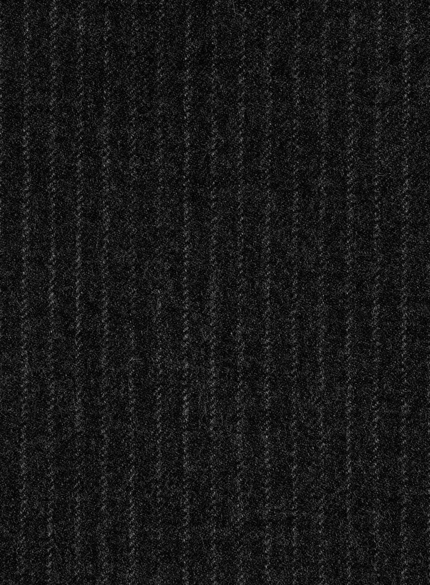 Light Weight Black Stripe Tweed Jacket - StudioSuits