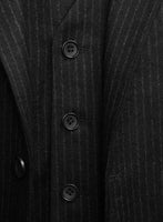 Light Weight Black Stripe Tweed 3 Piece Suit - StudioSuits