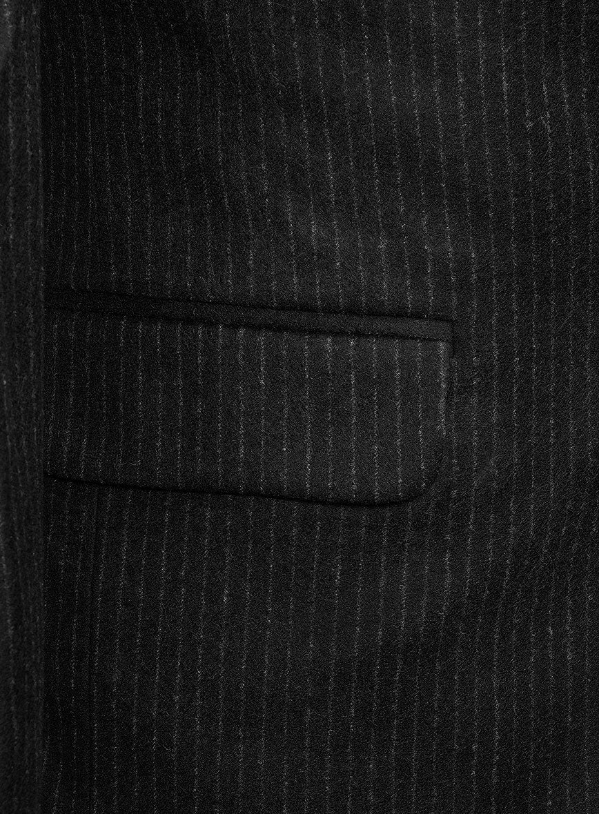 Light Weight Black Stripe Tweed 3 Piece Suit - StudioSuits