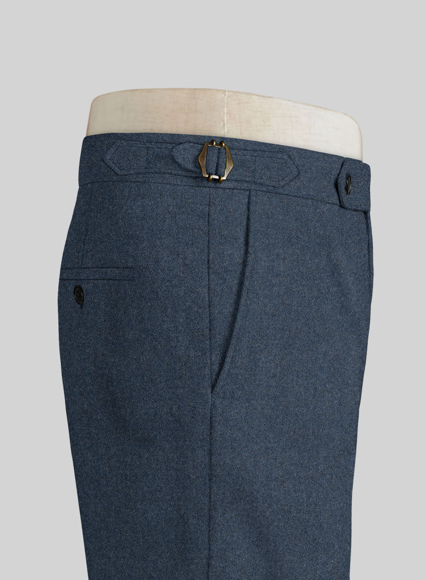 Light Weight Bond Blue Highland Tweed Trousers