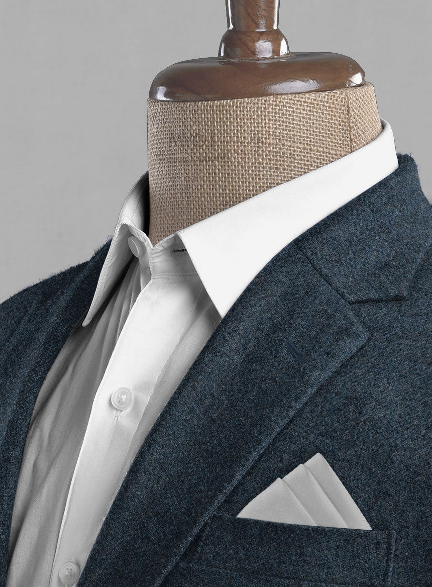 Light Weight Bond Blue Tweed Jacket - StudioSuits