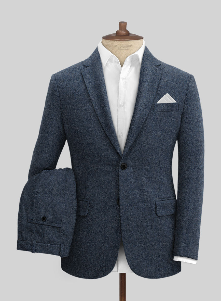 Light Weight Bond Blue Tweed Suit