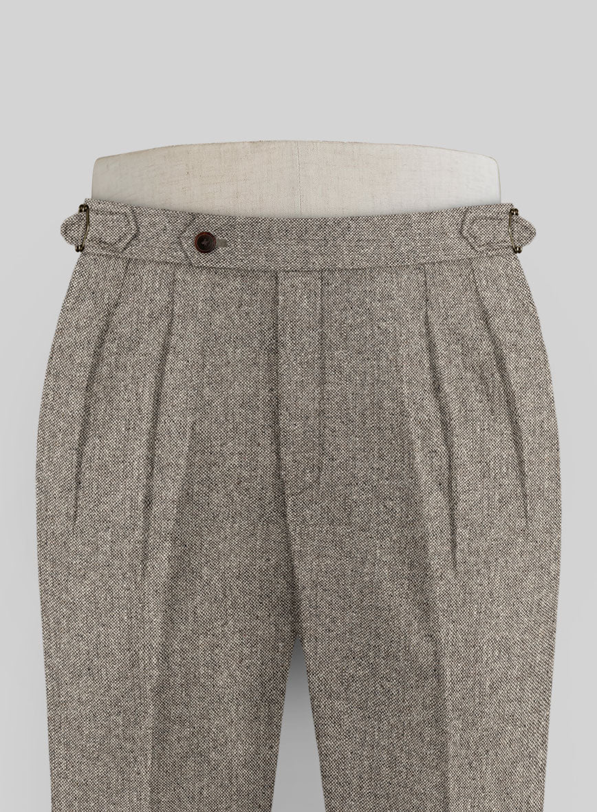 Light Weight Brown Tweed Highland Trousers - StudioSuits