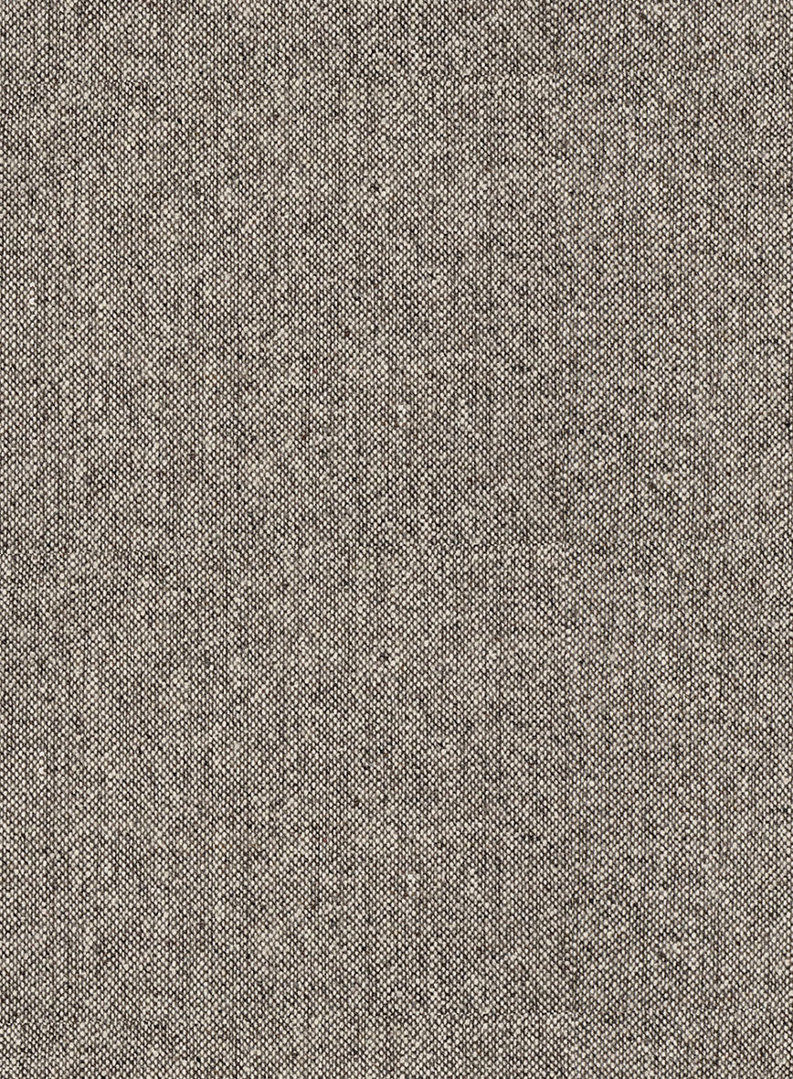 Light Weight Brown Tweed Pea Coat - StudioSuits