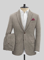 Light Weight Brown Tweed Suit - StudioSuits