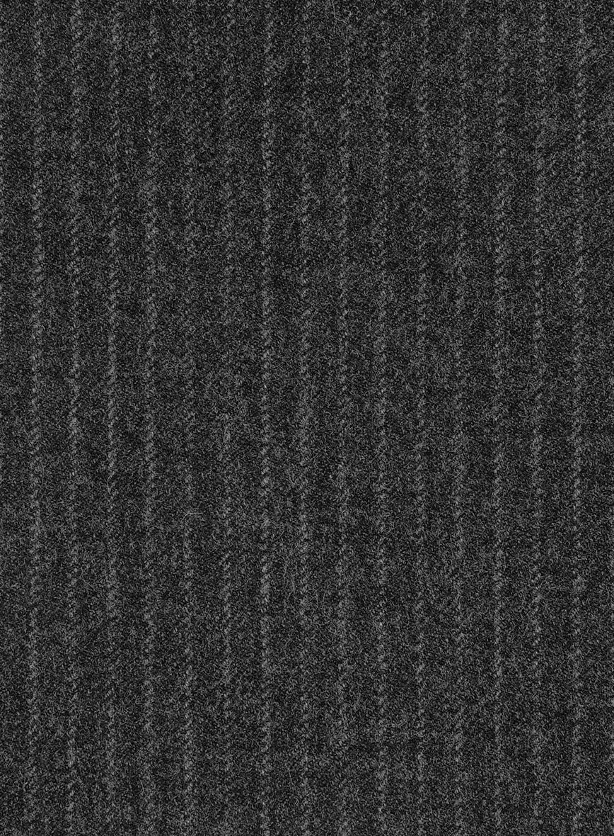 Light Weight Dark Gray Stripe Tweed Jacket - StudioSuits