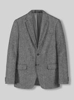 Light Weight Dark Gray Tweed Jacket - StudioSuits