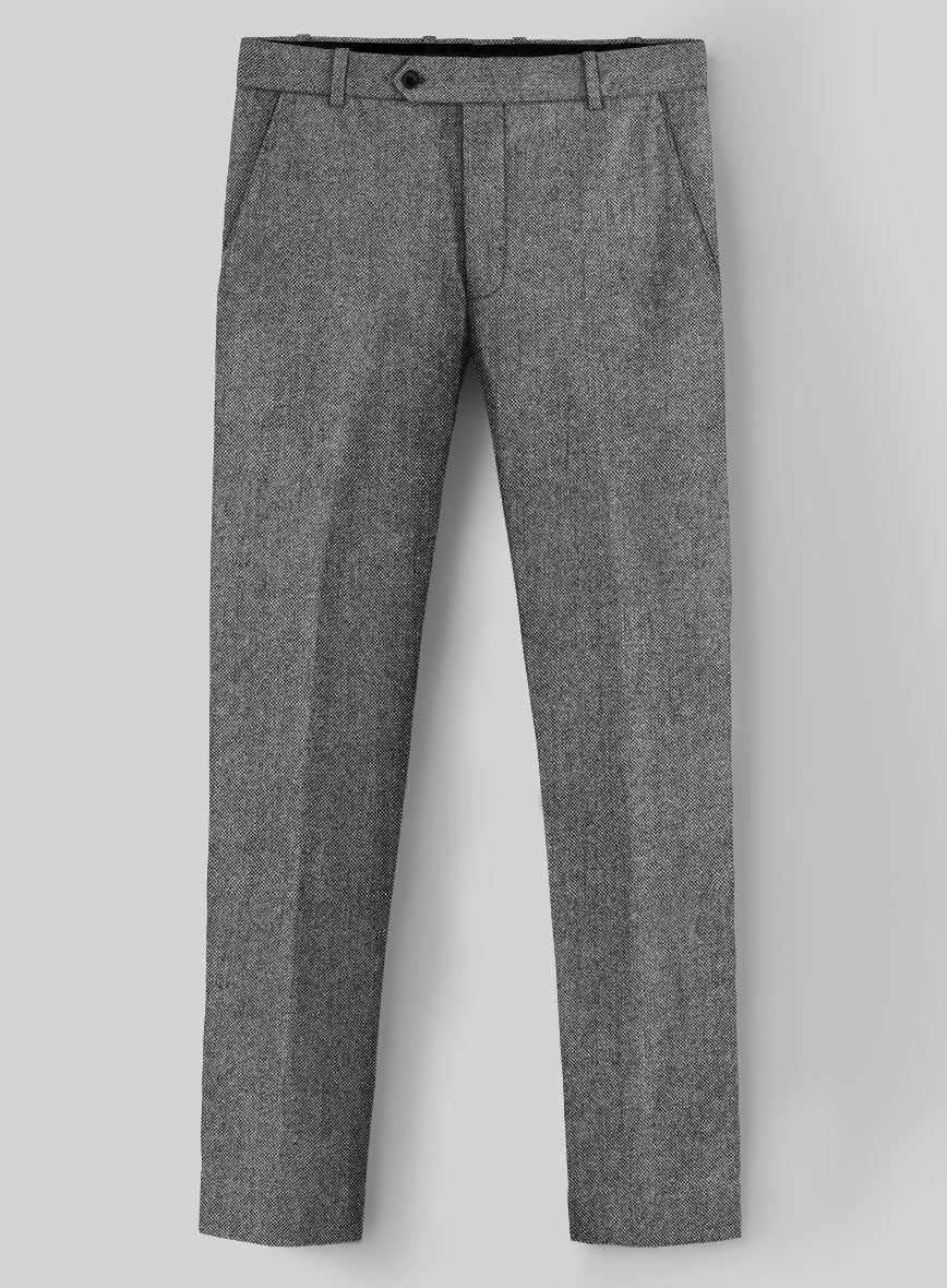 Light Weight Dark Gray Tweed Suit - StudioSuits