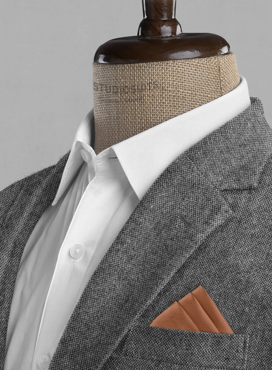 Light Weight Dark Gray Tweed Suit - StudioSuits