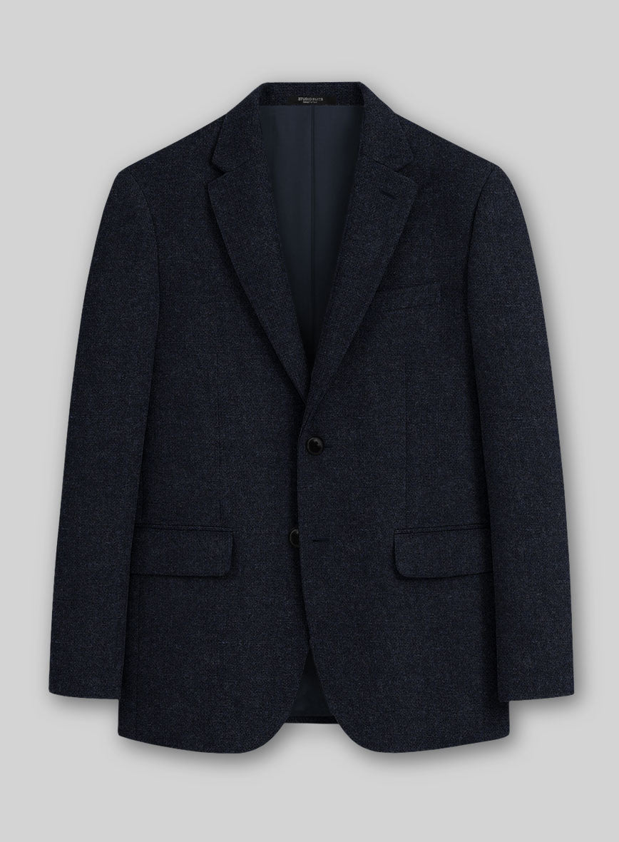 Light Weight Deep Blue Tweed Suit - StudioSuits