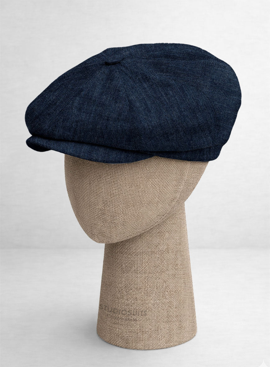 Light Weight Denim Newsboy Cap - StudioSuits