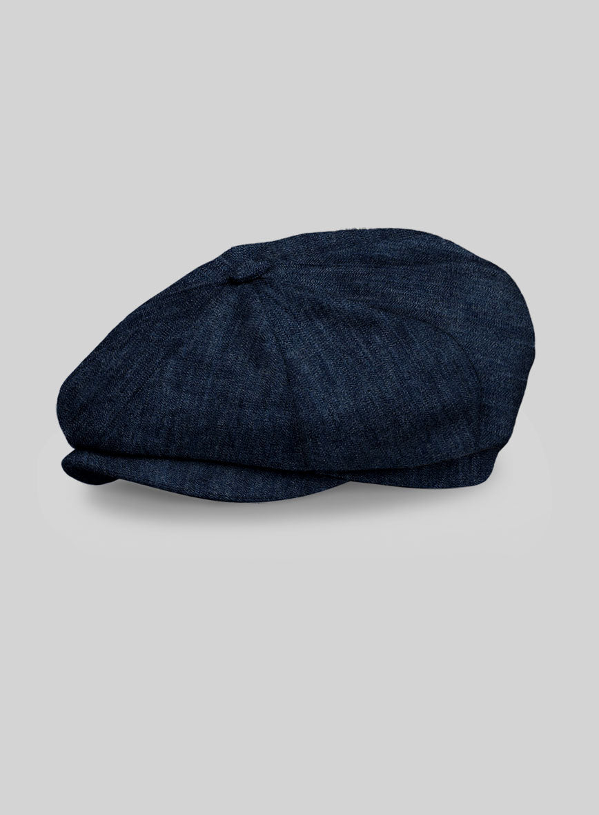 Light Weight Denim Newsboy Cap - StudioSuits