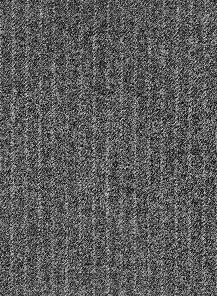Light Weight Gray Stripe Tweed Pants - StudioSuits