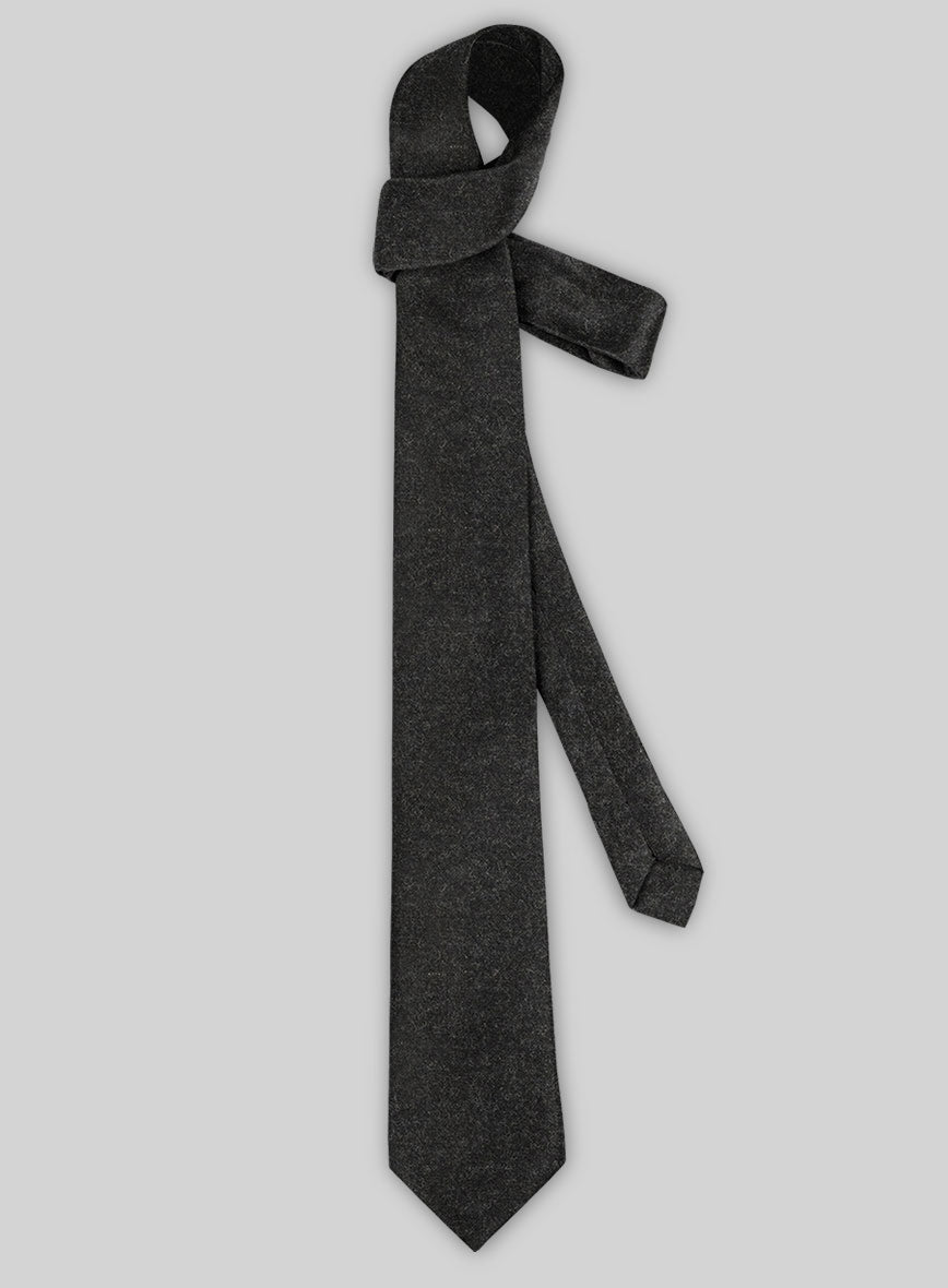 charcoal tweed tie