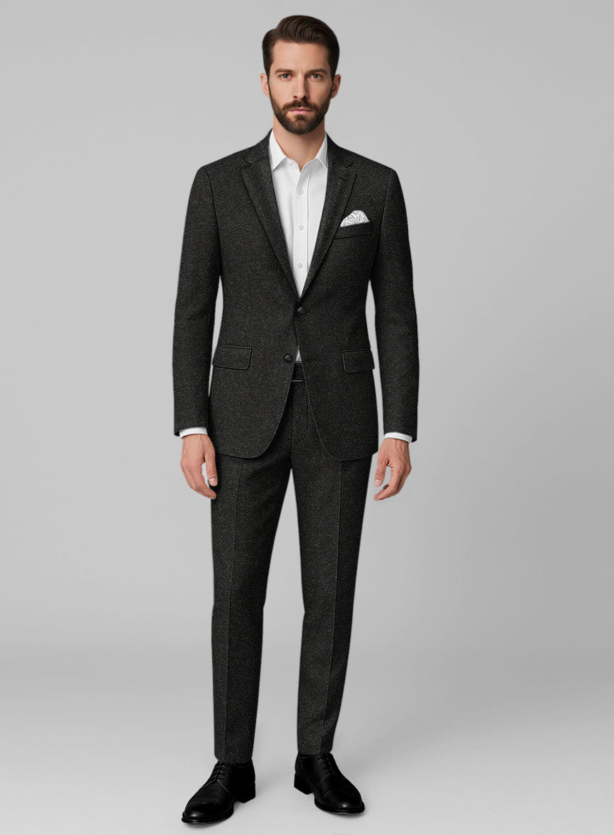 Light Weight Hamburg Charcoal Tweed Suit - StudioSuits