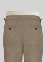 Light Weight Light Brown Highland Tweed Trousers - StudioSuits