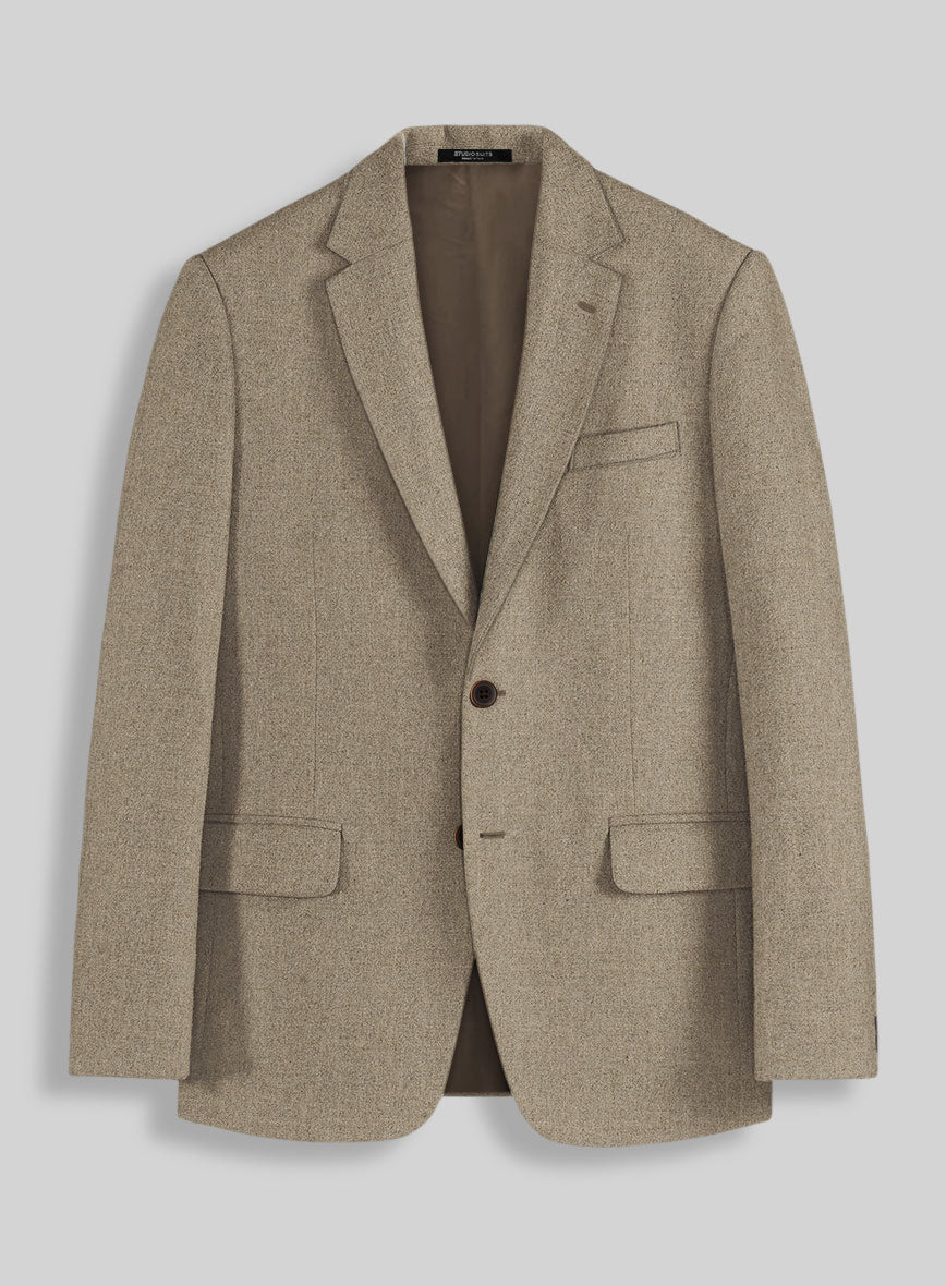 Light Weight Light Brown Tweed Suit - StudioSuits