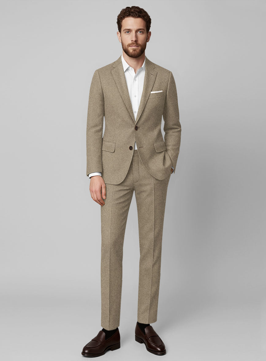 Light Weight Light Brown Tweed Suit - StudioSuits